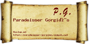 Paradeisser Gorgiás névjegykártya